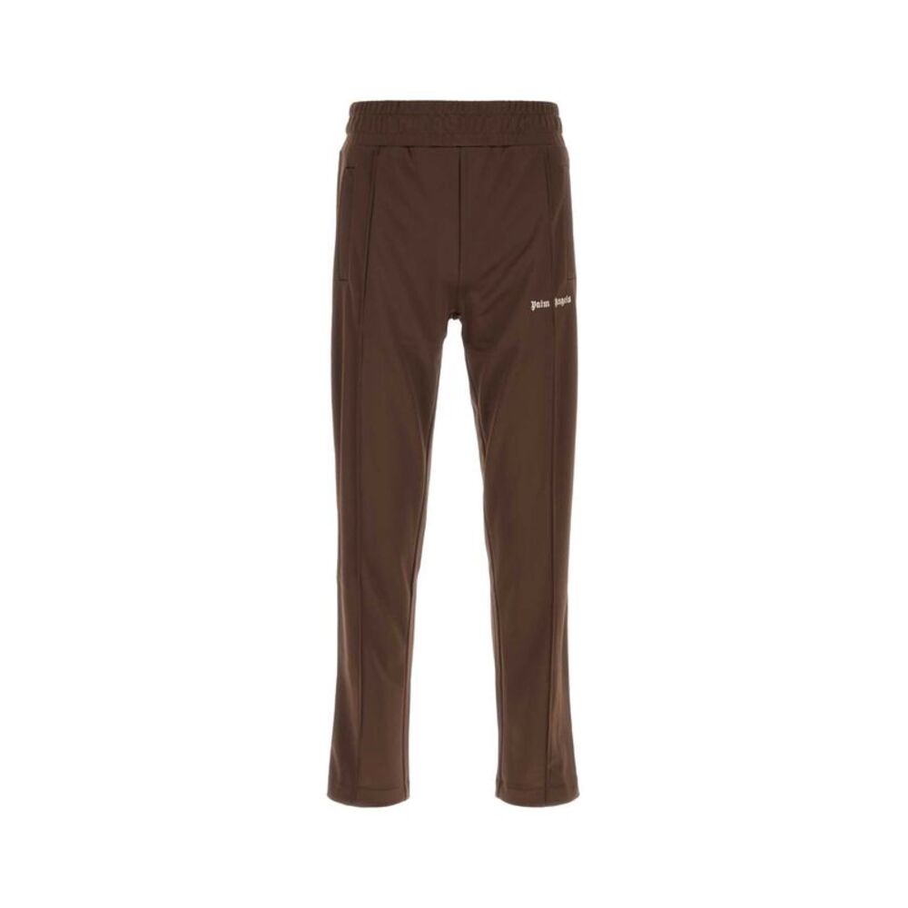 Palm Angels Men Chocolate Tech Fabric Joggers
